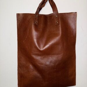 Brown Leather Tote Bag